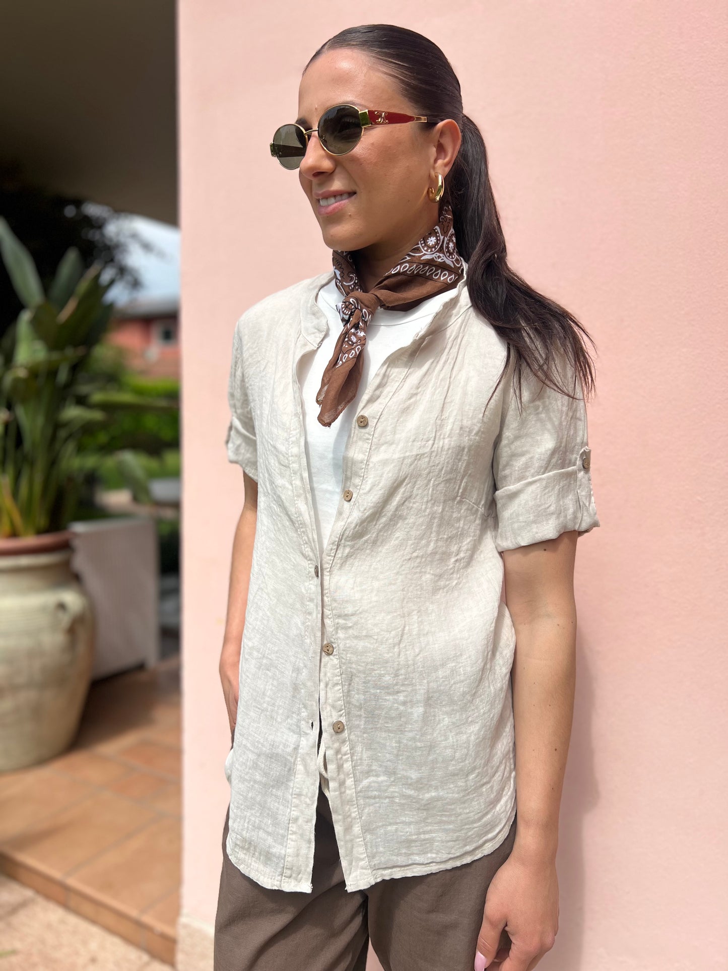 Camicia Lino Sabbia