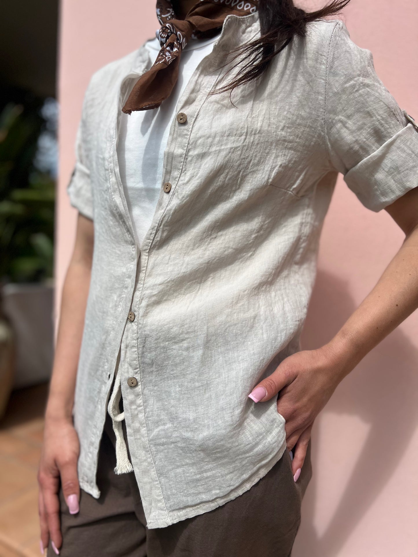 Camicia Lino Sabbia