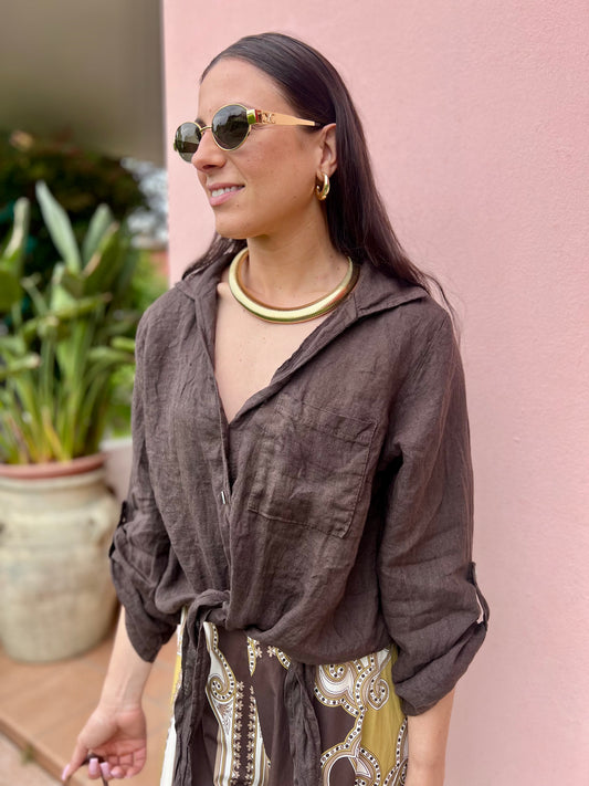 Camicia Crop Lino