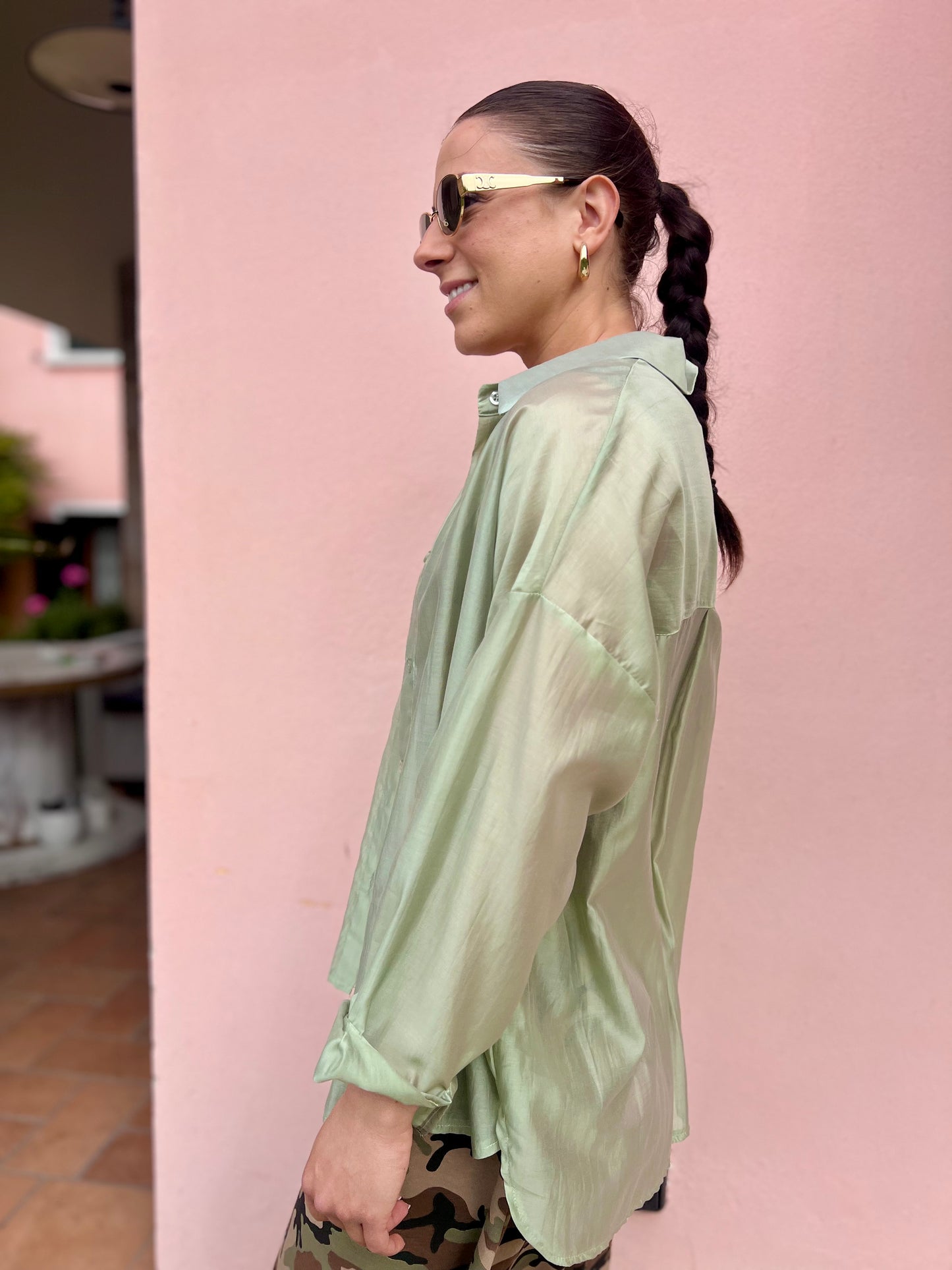 Blusa Mussola Verde